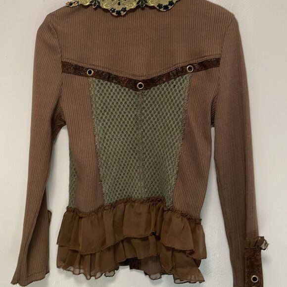 Pretty angel zipper ruffle hem with beaded necklace large - Picture 7 of 8